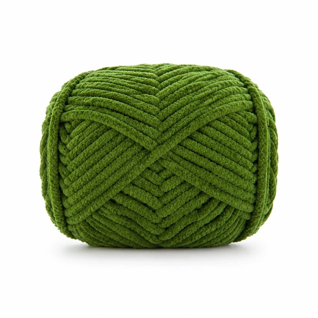 Hilo de Chenilla Grueso Verde