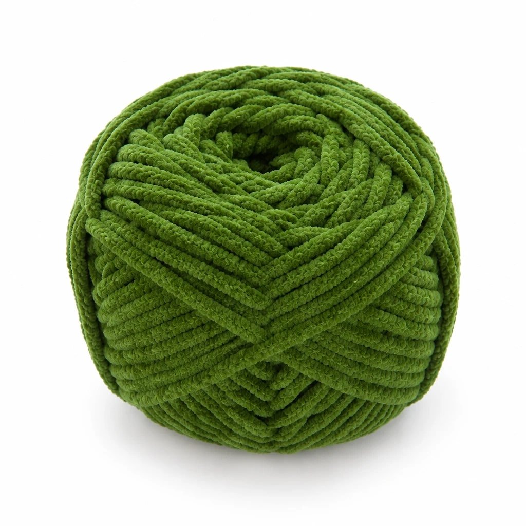 Hilo de Chenilla Grueso Verde