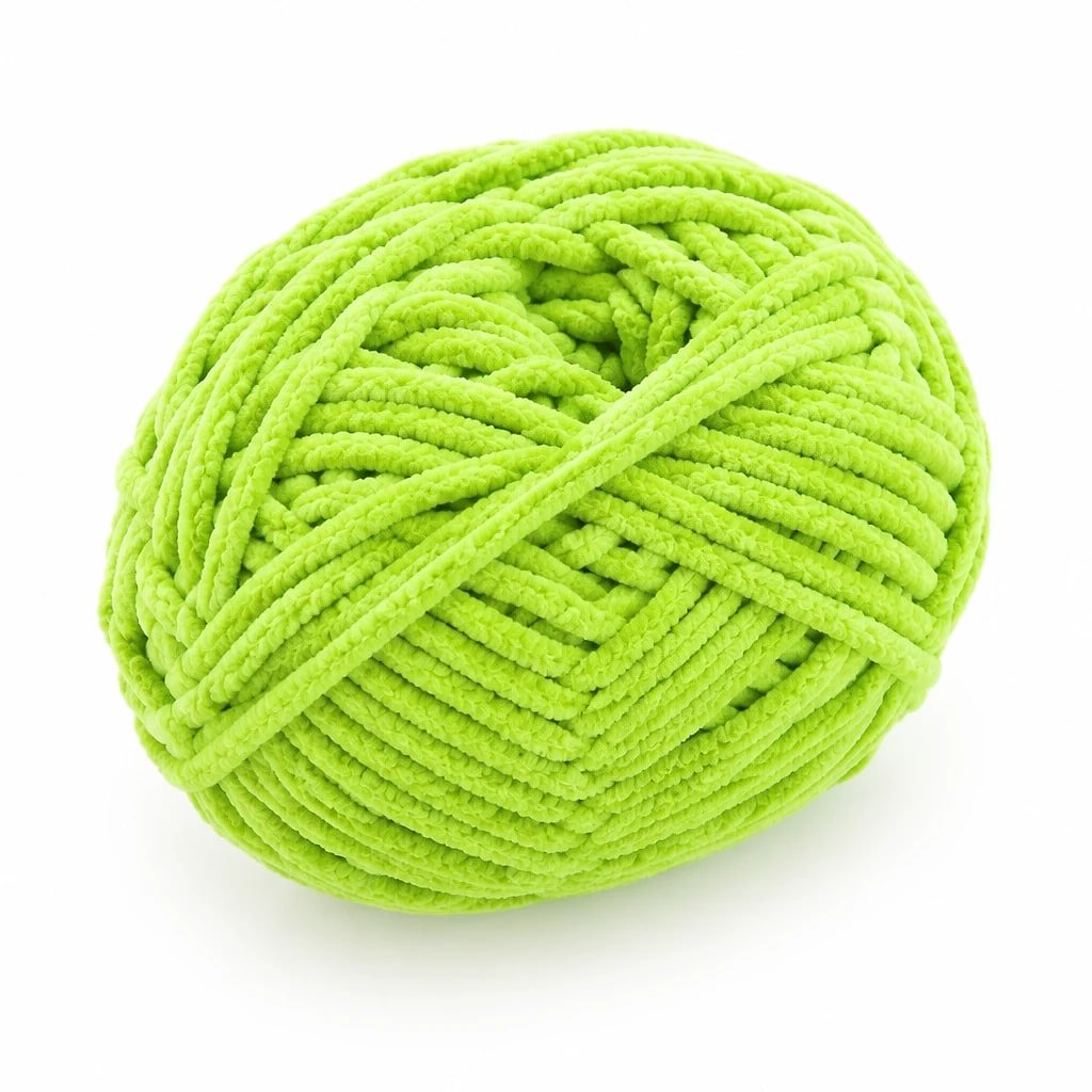 Hilo de Chenilla Grueso Verde