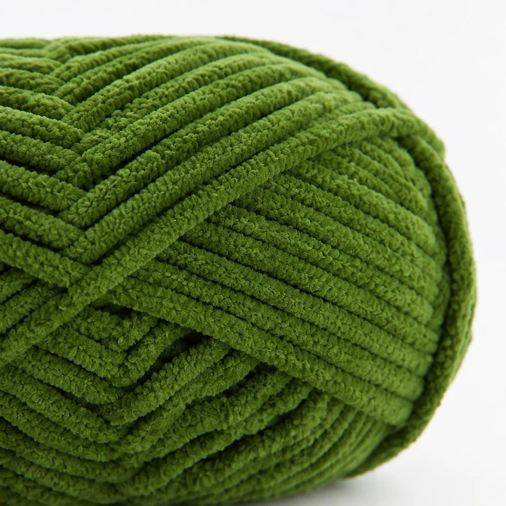 Hilo de Chenilla Grueso Verde