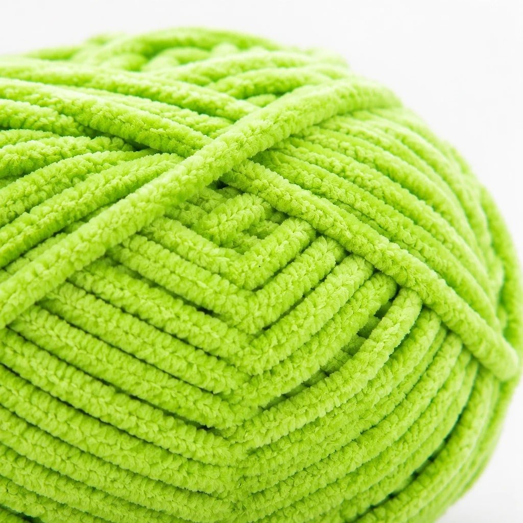 Hilo de Chenilla Grueso Verde