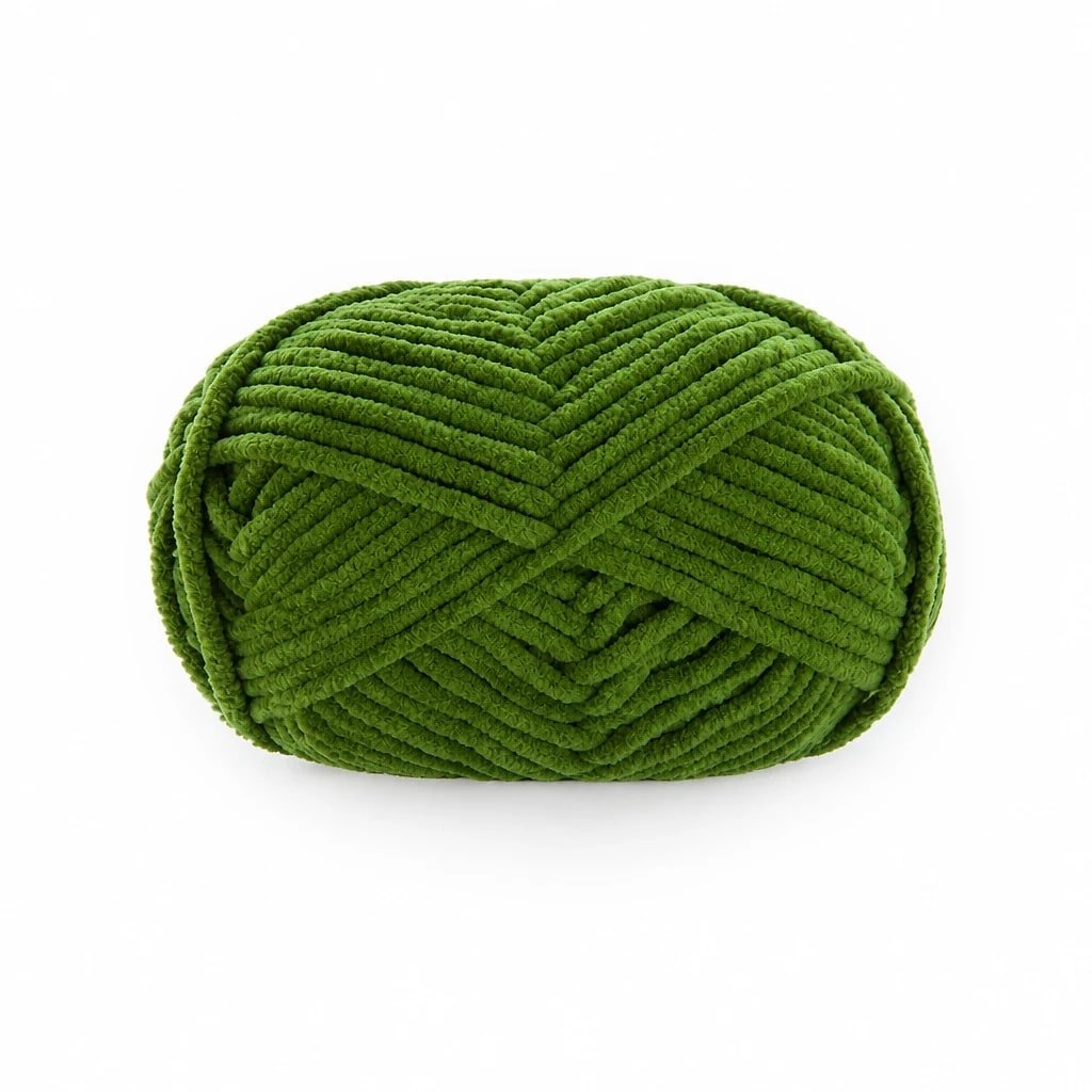 Hilo de Chenilla Grueso Verde