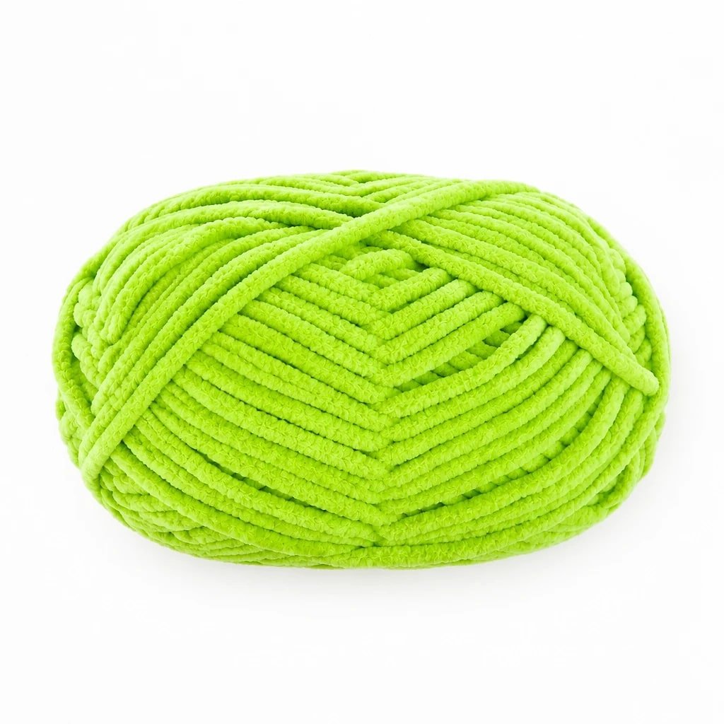 Hilo de Chenilla Grueso Verde