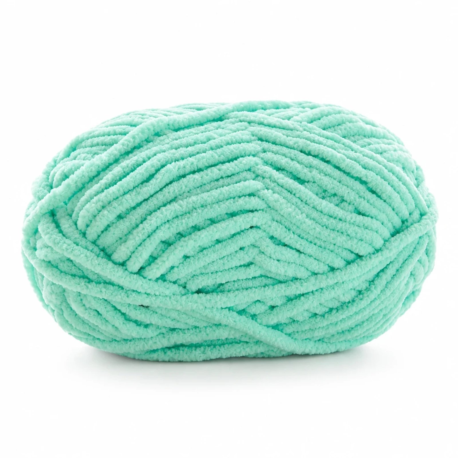 Hilo de chenilla verde agua, 50 g