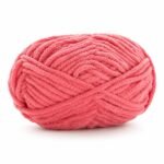 Hilo de chenilla rosa coral, 50 g