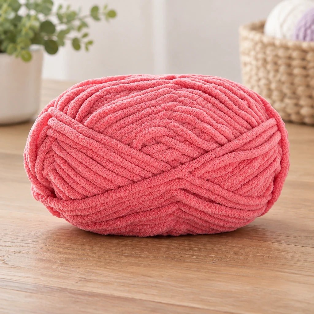 Hilo de Chenilla Rosa 50g