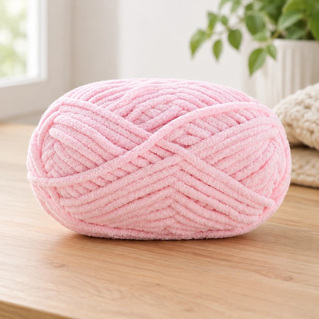 Hilo de Chenilla Rosa