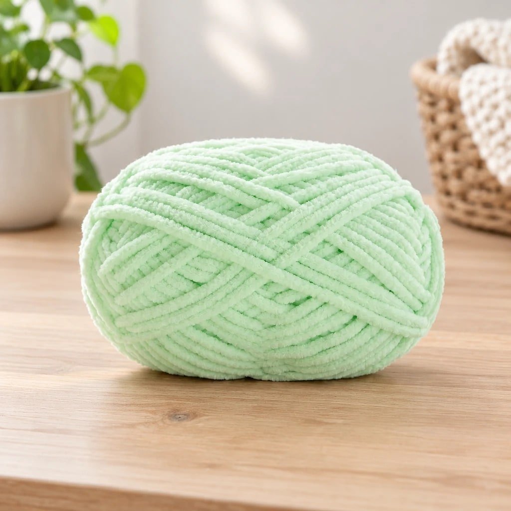 Hilo de Chenilla Verde Menta