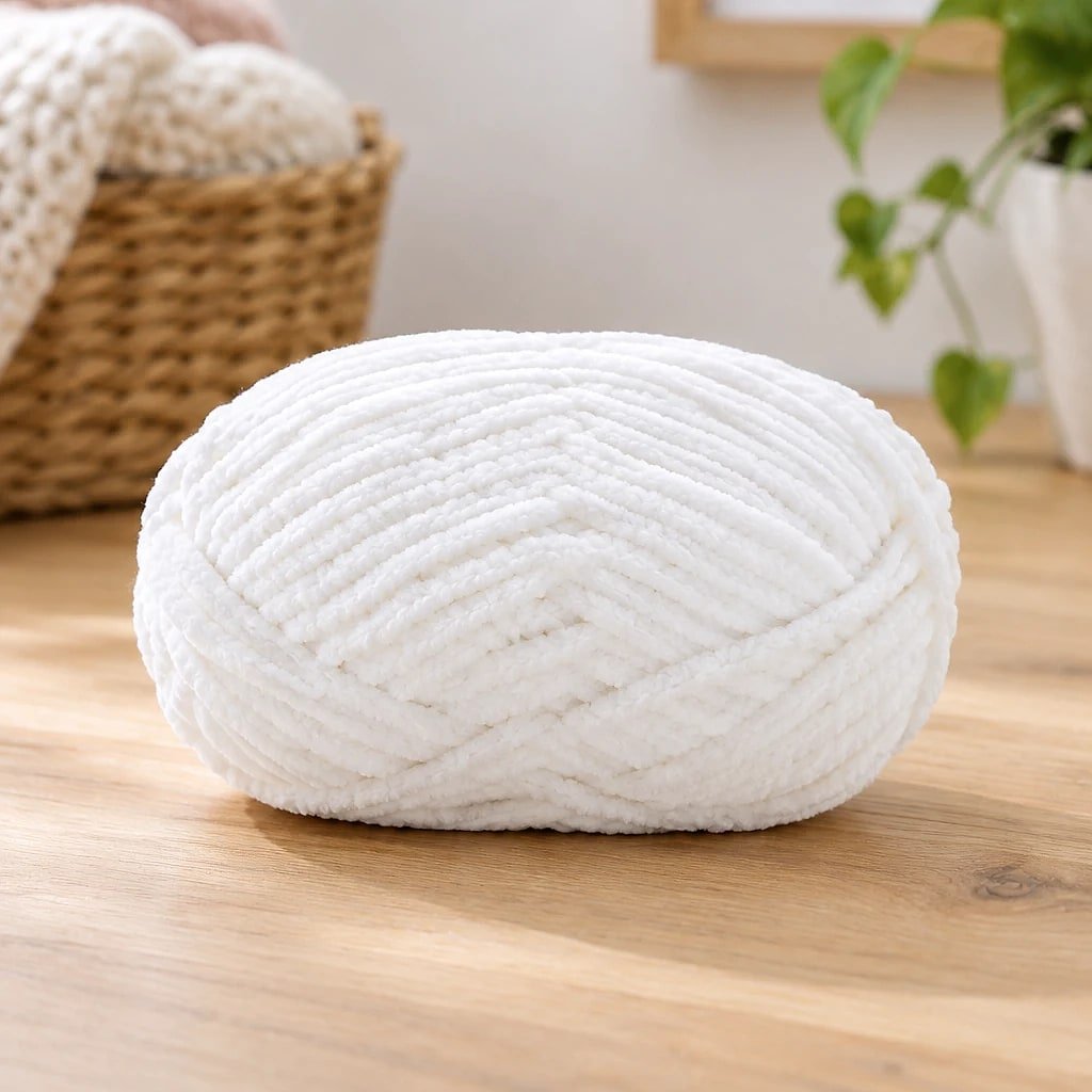 Lana Chenilla Blanca 50g
