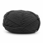Hilo de algodón y acrílico gris oscuro