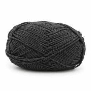 Hilo de algodón y acrílico gris oscuro