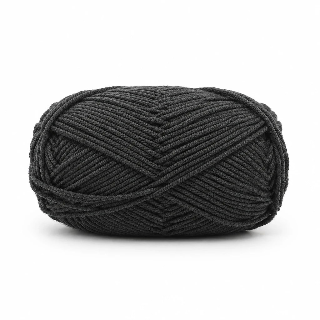 Lana de Algodón Gris Oscuro