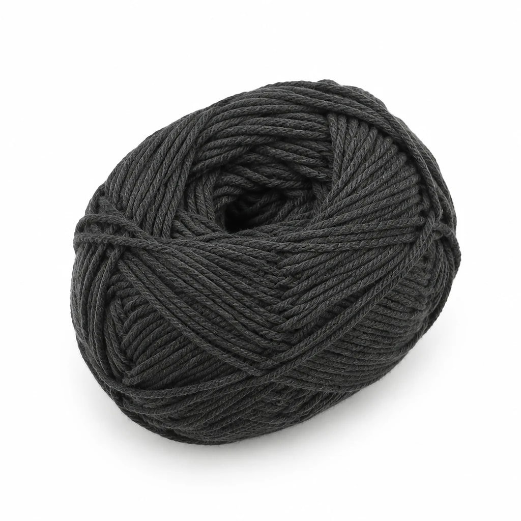 Lana de Algodón Gris Oscuro