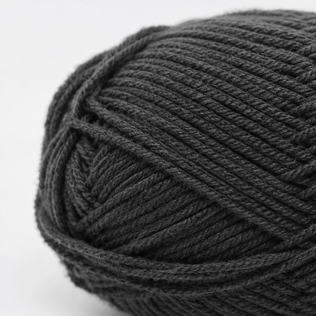 Lana de Algodón Gris Oscuro