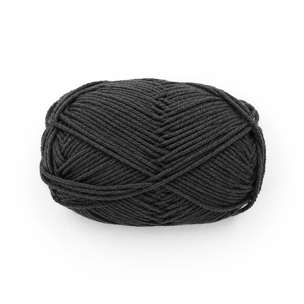 Lana de Algodón Gris Oscuro