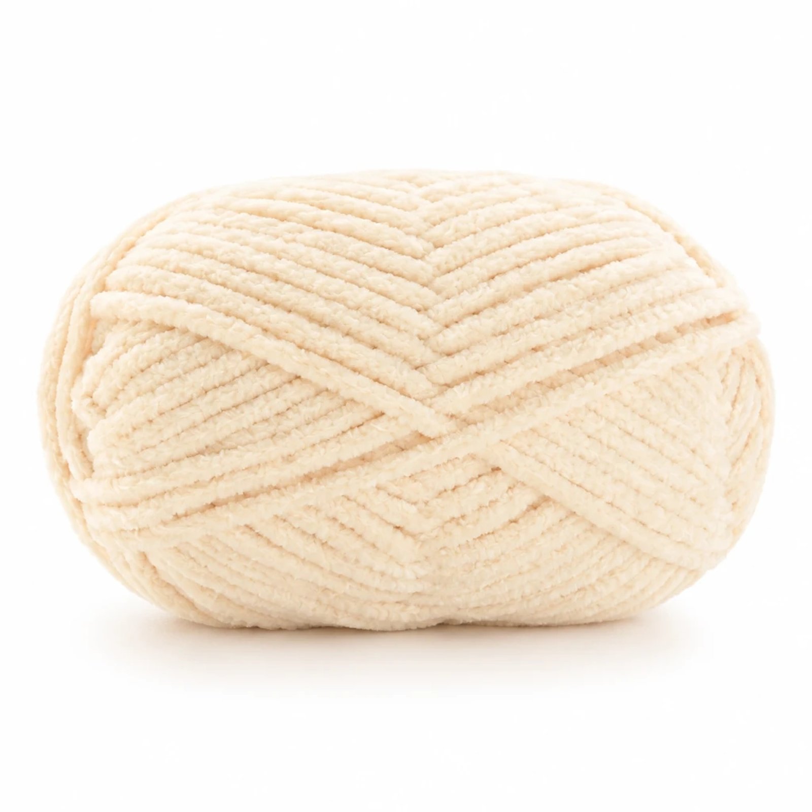 Hilo de chenilla crema, 50 g