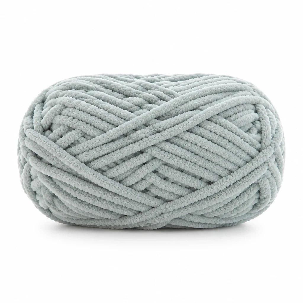Lana Gruesa Chenilla Gris