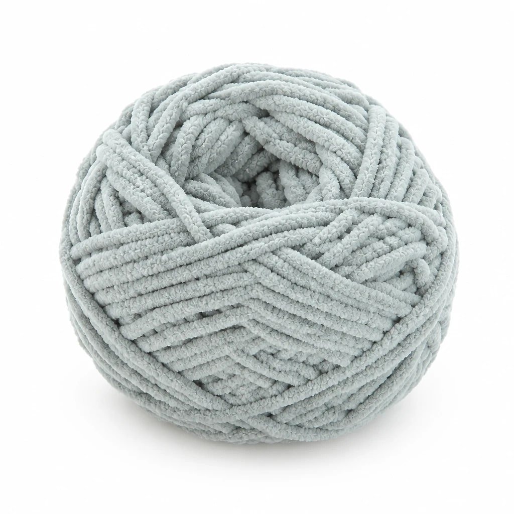 Lana Gruesa Chenilla Gris