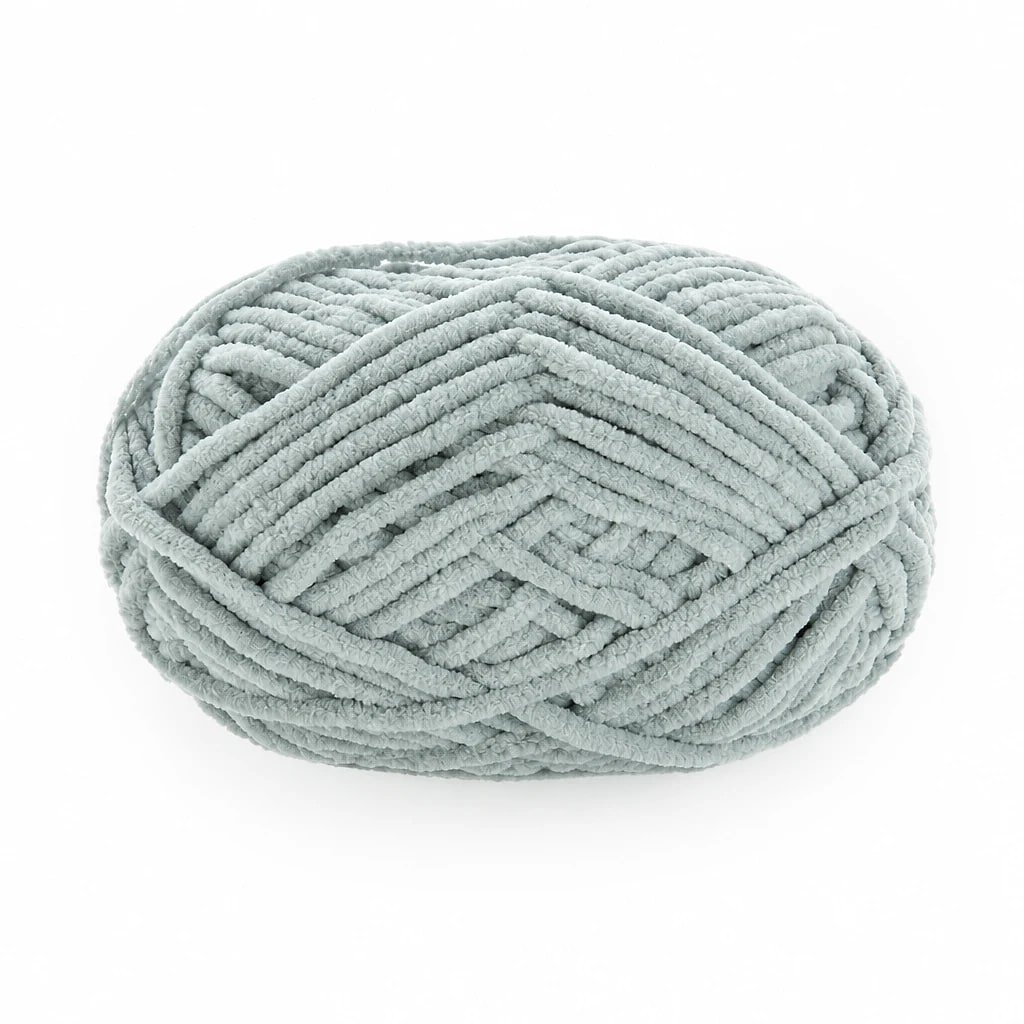 Lana Gruesa Chenilla Gris