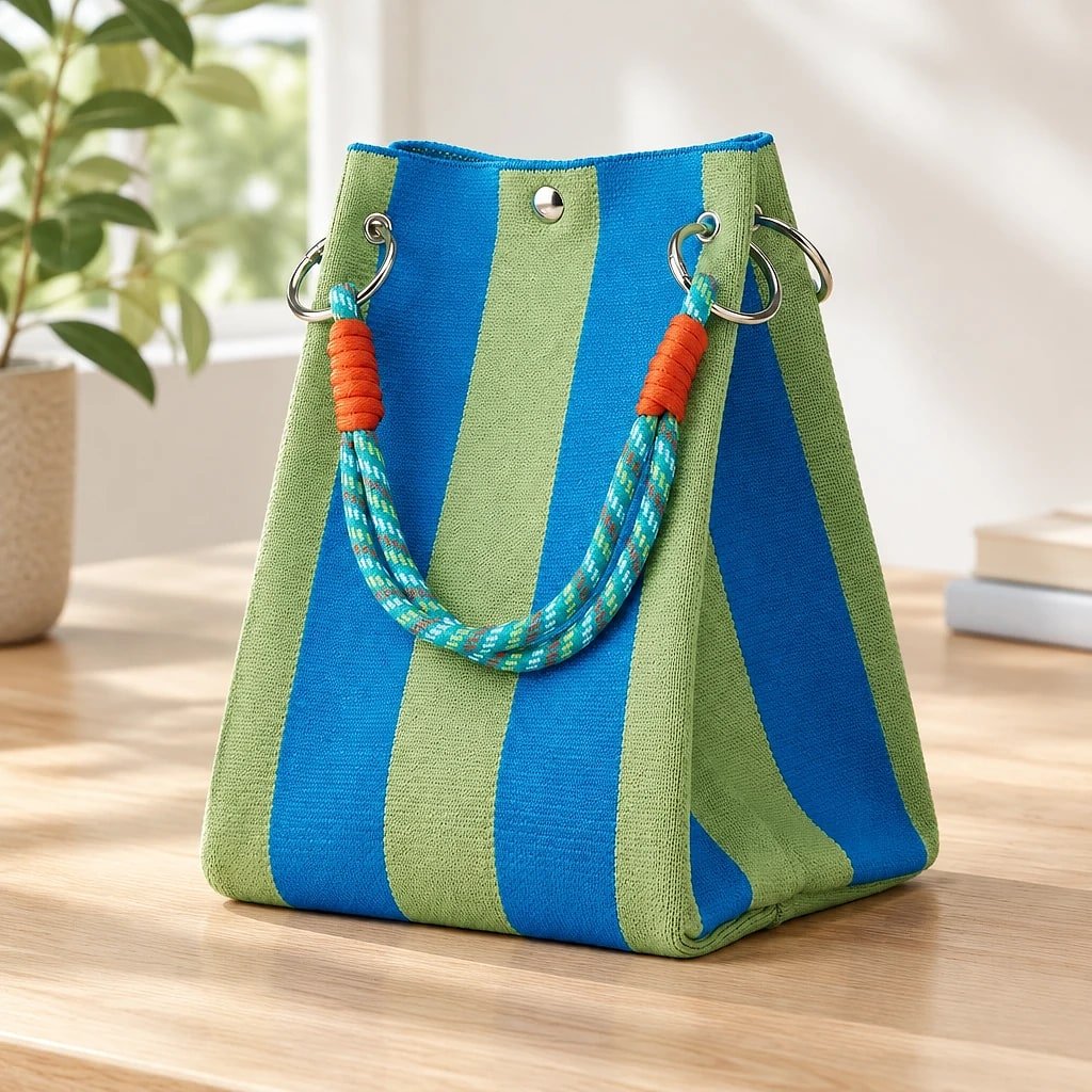 Mini Bolso de Punto Rayas