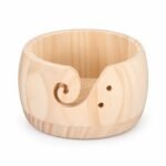 Cuenco para ovillos de madera natural