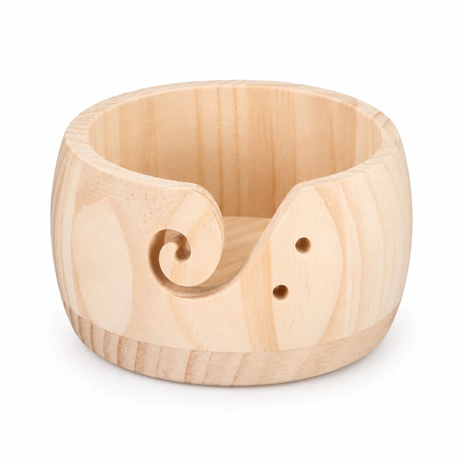 Cuenco para ovillos de madera natural